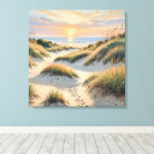 砂砂丘の足跡 キャンバスプリント (インサイチュ (ウッドフロア))