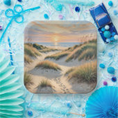 砂砂丘の足跡 ペーパープレート (パーティー)