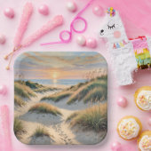 砂砂丘の足跡 ペーパープレート (パーティー)