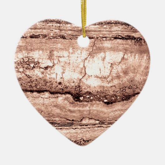 砂砂砂砂丘の花崗岩、黄褐色の石 セラミックオーナメント (正面)