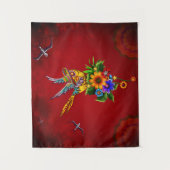 砂糖おもしろいスカル鳥 タペストリー (正面)