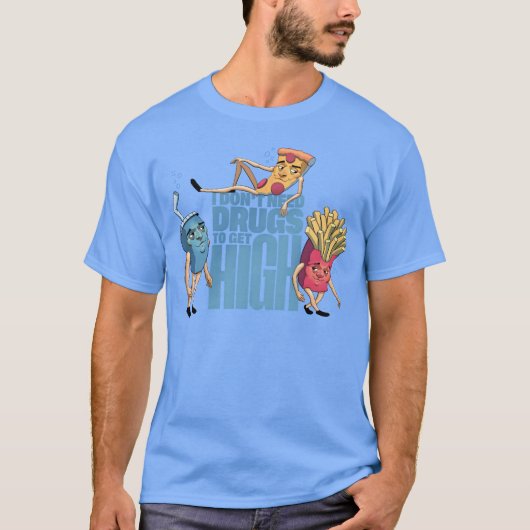 砂糖がたっぷり入った面白い食べ物 Tシャツ (正面)