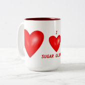 砂糖が利くのが好きだ ツートーンマグカップ (正面左)