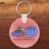砂糖とカタツムリのロゴ キーホルダー (正面)