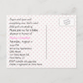 砂糖とスパイスかわいい赤ちゃんガールシャワー インビテーションポストカード (裏面)