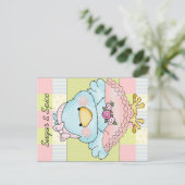 砂糖とスパイスかわいい赤ちゃんガールシャワー インビテーションポストカード (スタンド正面)