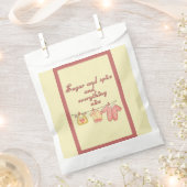 砂糖とスパイスとすべての素敵な赤ちゃんシャワー フェイバーバッグ (クリップ留めされた状態)