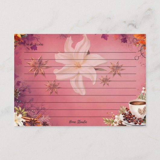 砂糖とスパイスのレシピカード エンクロージャーカード (裏面)