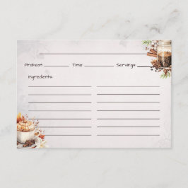 砂糖とスパイスの基本レシピカード エンクロージャーカード