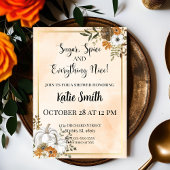 砂糖とスパイスの秋のシャワー招待状 招待状