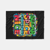 砂糖とスパイスはクリスマスを素敵なレトロのクリスマス フリースブランケット (正面(横))