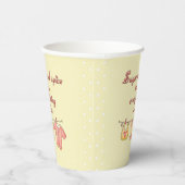 砂糖とスパイスイエローとピンクの赤ちゃんシャワー 紙コップ (右)