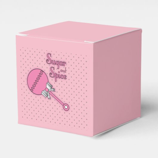 砂糖とスパイスガールベビーシャワー フェイバーボックス (正面サイド)