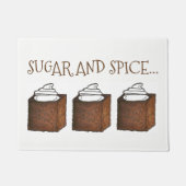 砂糖とスパイスジンジャーブレッドケーキクリスマスホリデー ドアマット (正面)