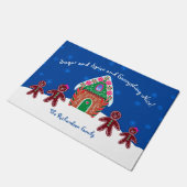 砂糖とスパイスジンジャーブレッドパーソナライズされたクリスマス ドアマット (アングル)