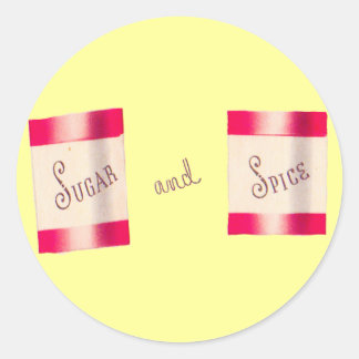 砂糖とスパイスステッカー ラウンドシール