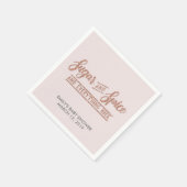 砂糖とスパイスバラ金ゴールドグリッターベビーシャワー スタンダードカクテルナプキン (角)