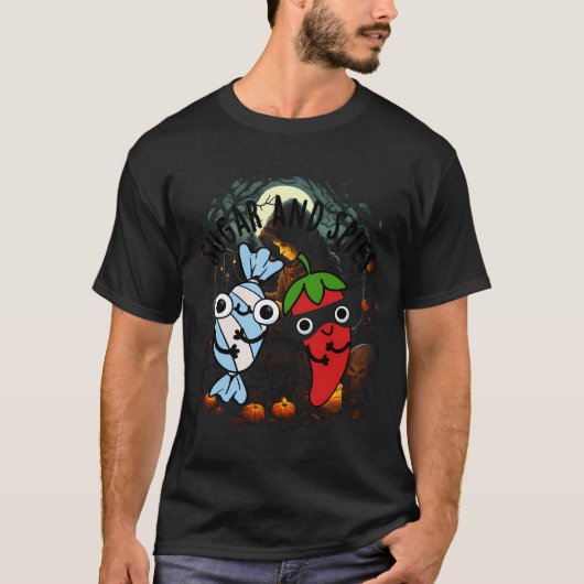 砂糖とスパイスパおもしろいン Tシャツ (正面)