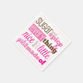 砂糖とスパイスベビーガールシャワーナプキン スタンダードカクテルナプキン (角)