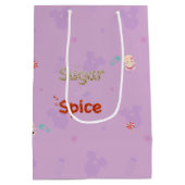砂糖とスパイスベビーガールシャワーレイエット ミディアムペーパーバッグ (裏面)