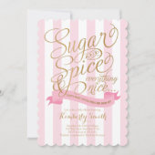 砂糖とスパイスベビーガールベビーシャワー招待状 招待状 (正面)