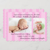 砂糖とスパイスベビーガール誕生のお知らせ 案内状 (正面/裏面)