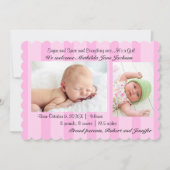 砂糖とスパイスベビーガール誕生のお知らせ 案内状 (正面)