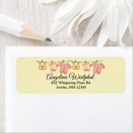 砂糖とスパイスベビーシャワー差出人住所ラベル ラベル