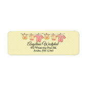 砂糖とスパイスベビーシャワー差出人住所ラベル ラベル (正面)