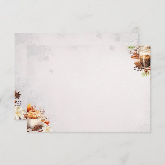 砂糖とスパイス基本空白のレシピカード エンクロージャーカード (正面/裏面)