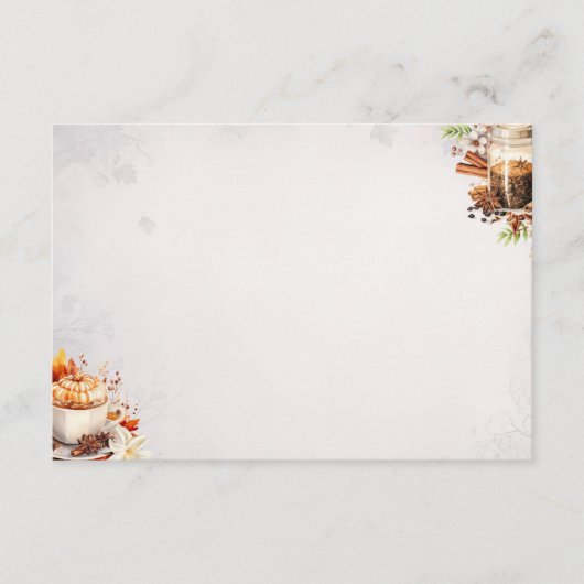 砂糖とスパイス基本空白のレシピカード エンクロージャーカード (正面)