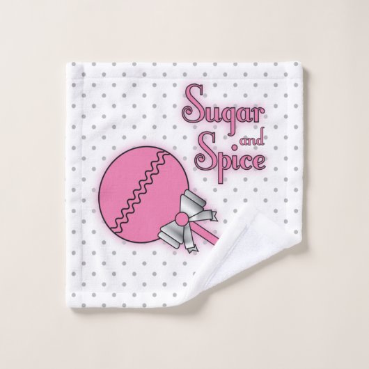 砂糖とスパイス水玉模様ガラトル ウォッシュタオル (ウォッシュタオル)