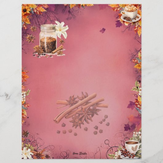 砂糖とスパイス空白のフルページレシピ (正面)