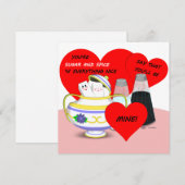 砂糖とスパイス – 古いバファッションドレンタインカードアート (正面/裏面)