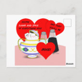 砂糖とスパイス – 古いバファッションドレンタインカードアート ポストカード (裏面)