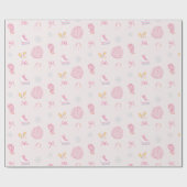 砂糖と氷の姿スケートアイススケートウィンターピンク ラッピングペーパー (フラット)