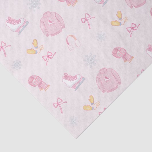 砂糖と氷の姿スケートアイススケートウィンターピンク 薄葉紙 (詳細)