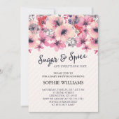 砂糖と香辛料の女の子のベビーシャワー 招待状 (正面)
