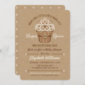 砂糖と香辛料カップケーキベビーシャワー招待状 招待状 (正面/裏面)