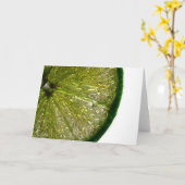 砂糖によって塗られるライムの切れ カード (黄色い花)