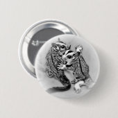 砂糖のグライダーのJoeysの黒及び白 缶バッジ (正面&裏面)