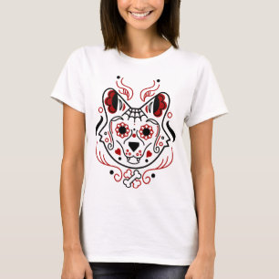 砂糖のスカルのオオカミ Tシャツ