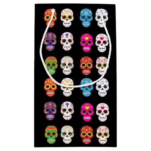 砂糖のスカルのギフトバッグ スモールペーパーバッグ (裏面)