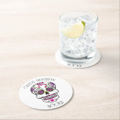 砂糖のスカルのコースター ラウンドペーパーコースター (インサイチュ)