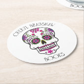 砂糖のスカルのコースター ラウンドペーパーコースター (アングル)