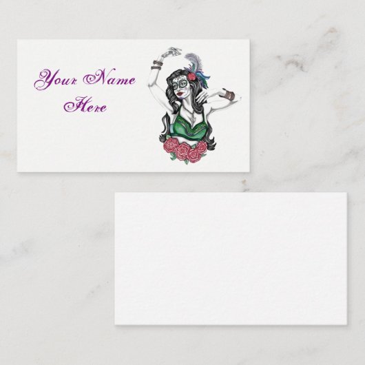 砂糖のスカルのジプシーの名刺 名刺 (正面/裏面)