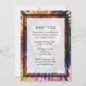 砂糖のスカルのタイは美しい中からの色の死にます 招待状 (正面)