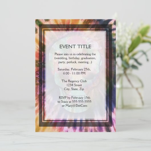 砂糖のスカルのタイは美しい中からの色の死にます 招待状 (スタンド正面)