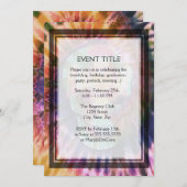 砂糖のスカルのタイは美しい中からの色の死にます 招待状 (正面/裏面)