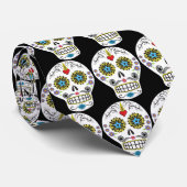 砂糖のスカルのタイ ネクタイ (ロール)